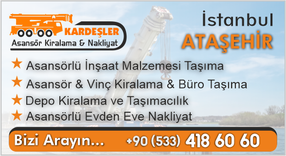İstanbul Ataşehir Asansör Kiralama Vinç Nakliyat Asansörü Kirala