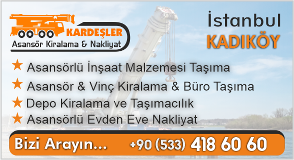 İstanbul Kadıköy Asansör Kiralama Vinç Nakliyat Asansörü Kirala