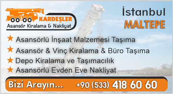 İstanbul Maltepe Asansör Kiralama Vinç Nakliyat Asansörü Kirala