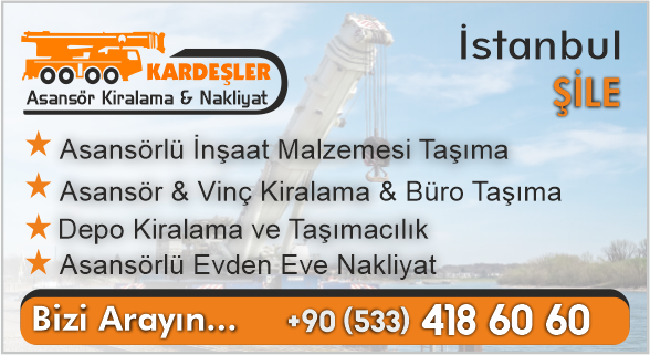 İstanbul Şile Asansör Kiralama Vinç Nakliyat Asansörü Kirala