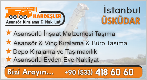 İstanbul Üsküdar Asansör Kiralama Vinç Nakliyat Asansörü Kirala