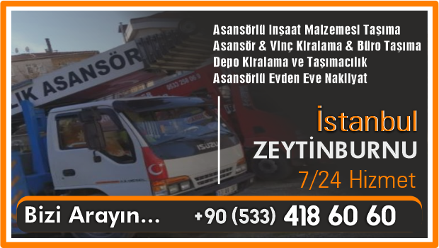 İstanbul Zeytinburnu Asansör Kiralama Vinç Nakliyat Asansörü Kirala